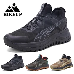 HIKEUP-Sapatos de caminhada para homens e mulheres, esporte ao ar livre, sapatos de escalada resistentes ao desgaste, sola de borracha, tênis Trekking, novo