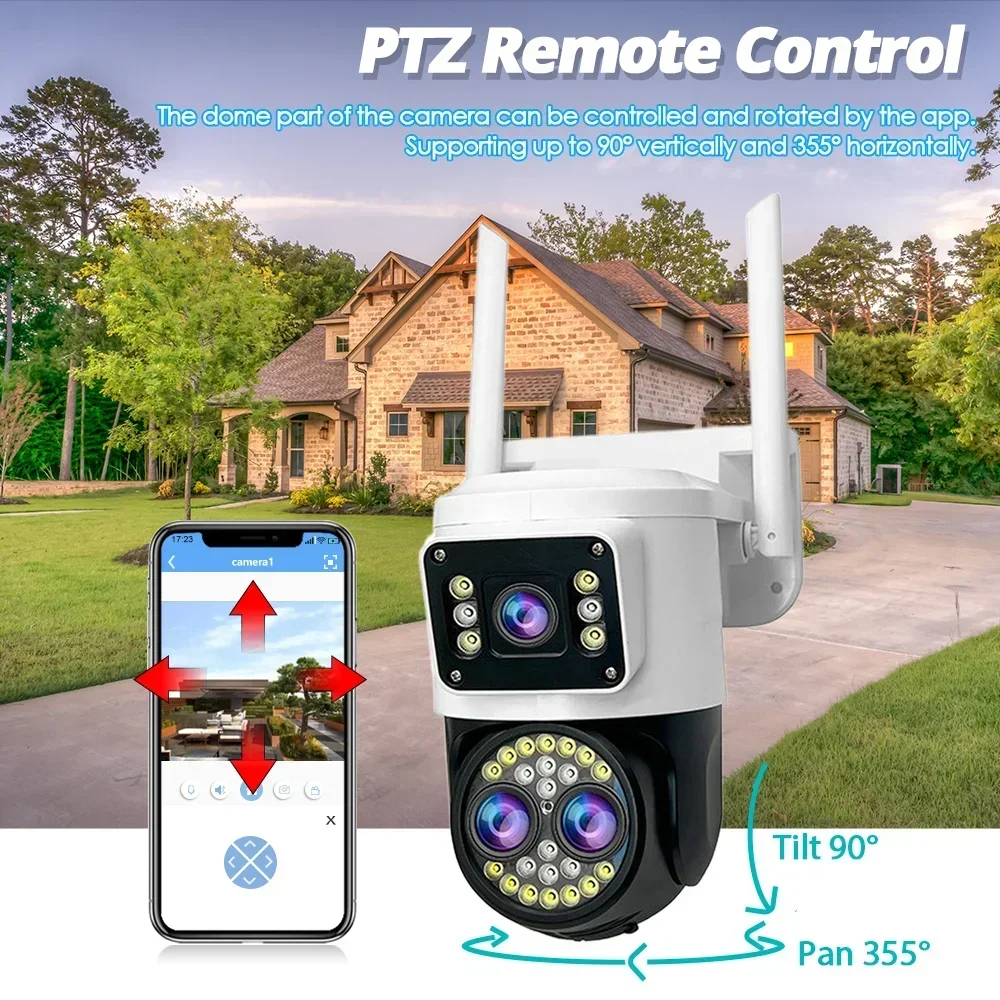 Imagem -05 - Câmera de Vigilância sem Fio ao ar Livre Câmeras ip Smart Home Security Wifi Lens Ptz Zoom 10x Yoosee Cctv 6k 12mp