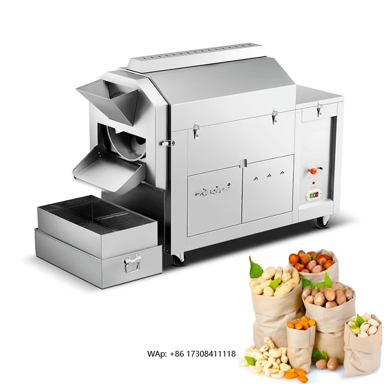 

Popular gas type 25kg/batch nut roaster, roaster, peanut cocoa bean roaster