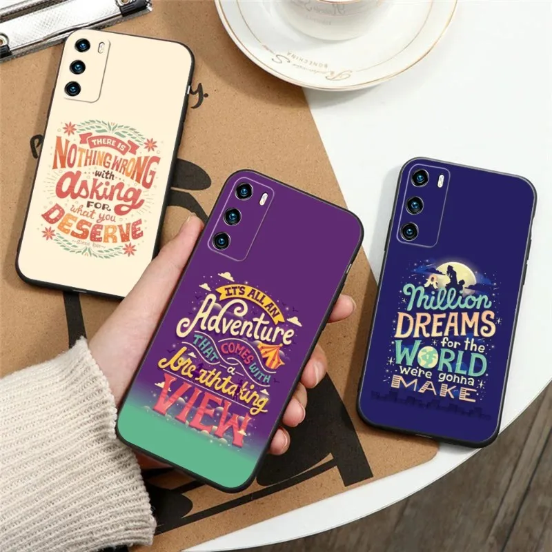 Ask For What You Deserve Phone Case For Huawei P50 P40 P30 P20 P10 P9 Pro Plus P8 Psmart Z 2022 Nova 8I 8PRO 8SE Soft Cover