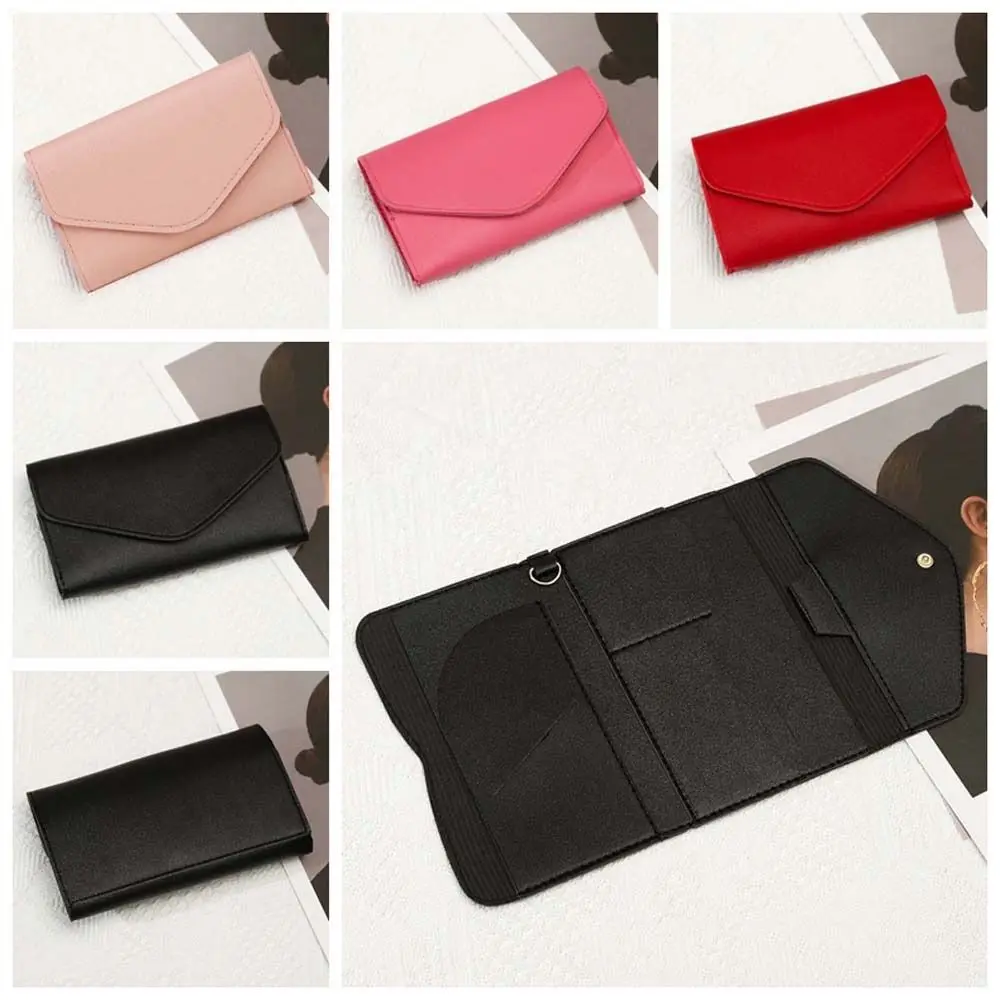 

Short Three Fold Wallet Elegant Korean Style Waterproof Leather Money Bag Handbag ID Credit Card Passport Holder Clip Shopping