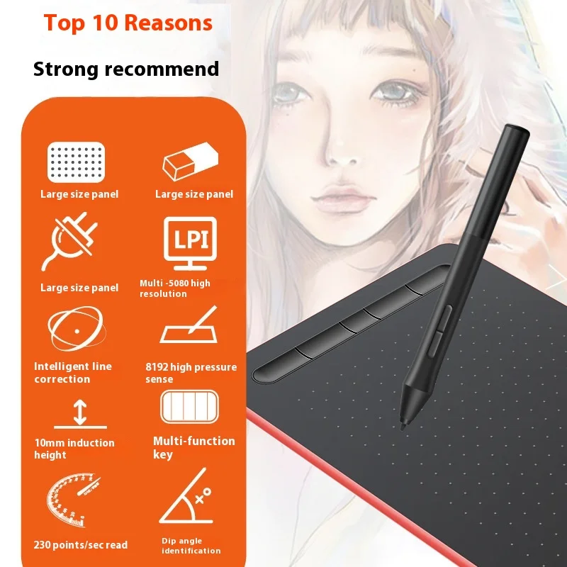 

Passive Digital Drawing Board Online Course Live Broadcast Computer Digital Board Anime Drawing Board Lightweight And Portable