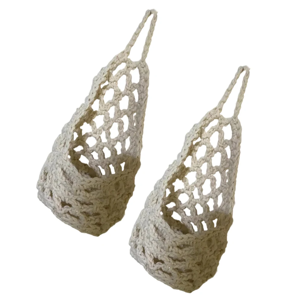 Macrame Wall Plant Hanger Cotton Rope Hanging Basket Holder For 4 Inch Pots Indoor Outdoor Garden Decor Boho Style