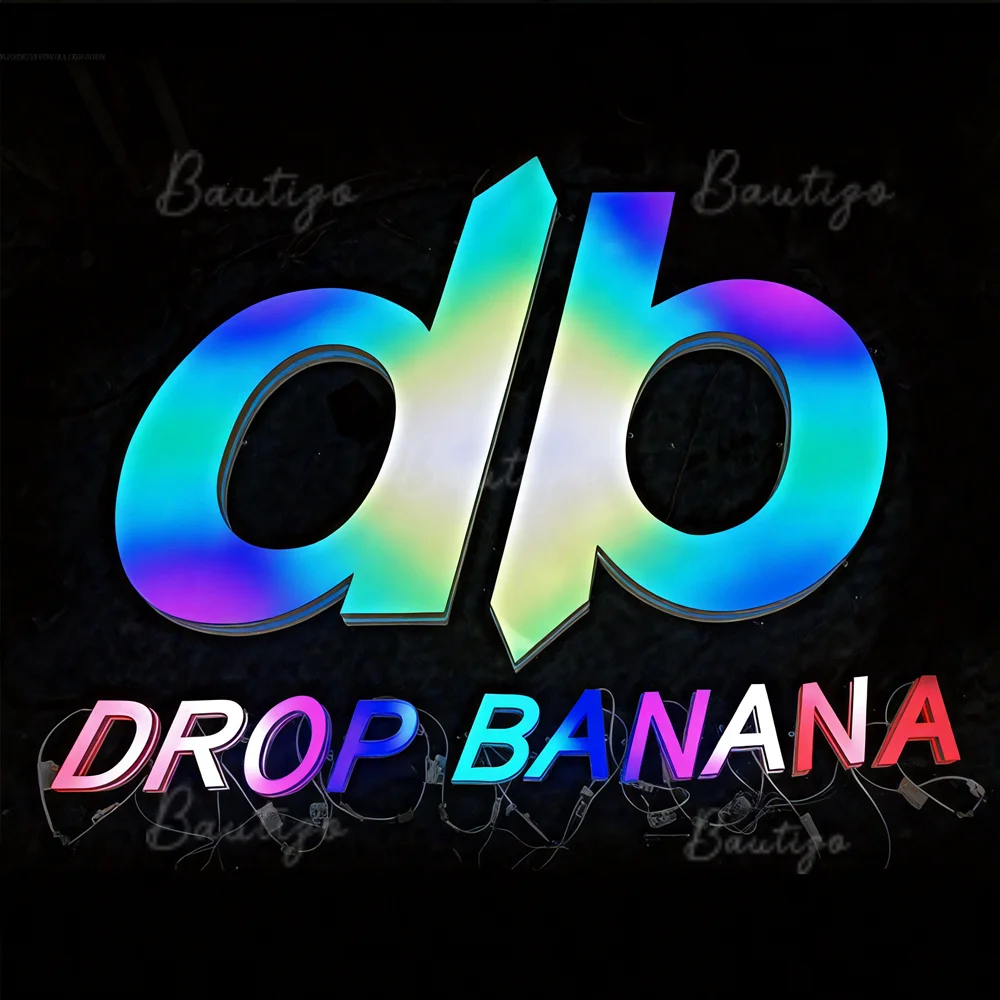 Custom RGB Metal LED Sign Wall Logo Luminous Letter Outdoor Company Store Light Signboard,Business 3D Acrylic Signage Decoration