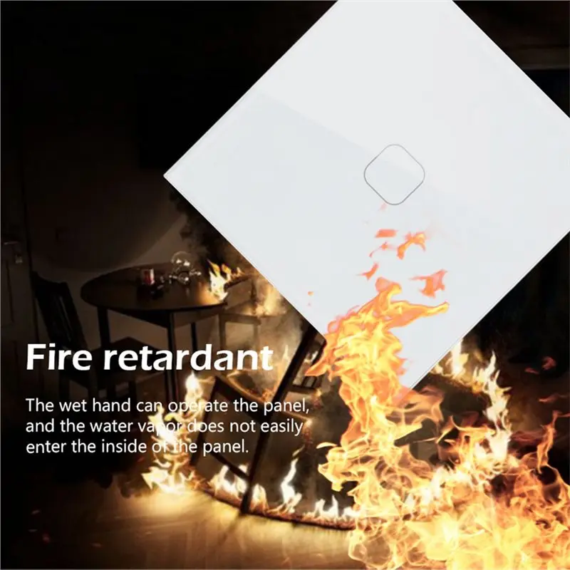 [NEWA76K!】 EU/UK Standard 1 Gang 1 Way Touch Switch Light Wall Only Crystal Glass Panel Touch Switch Function Black