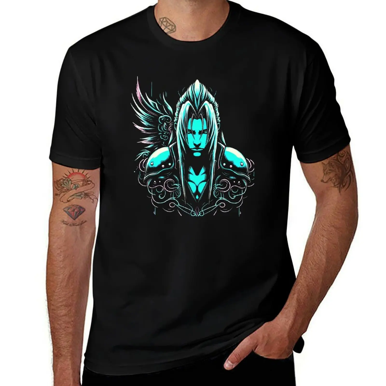 

Neon Sephiroth T-Shirt t shirts for man graphic funny T-Shirt