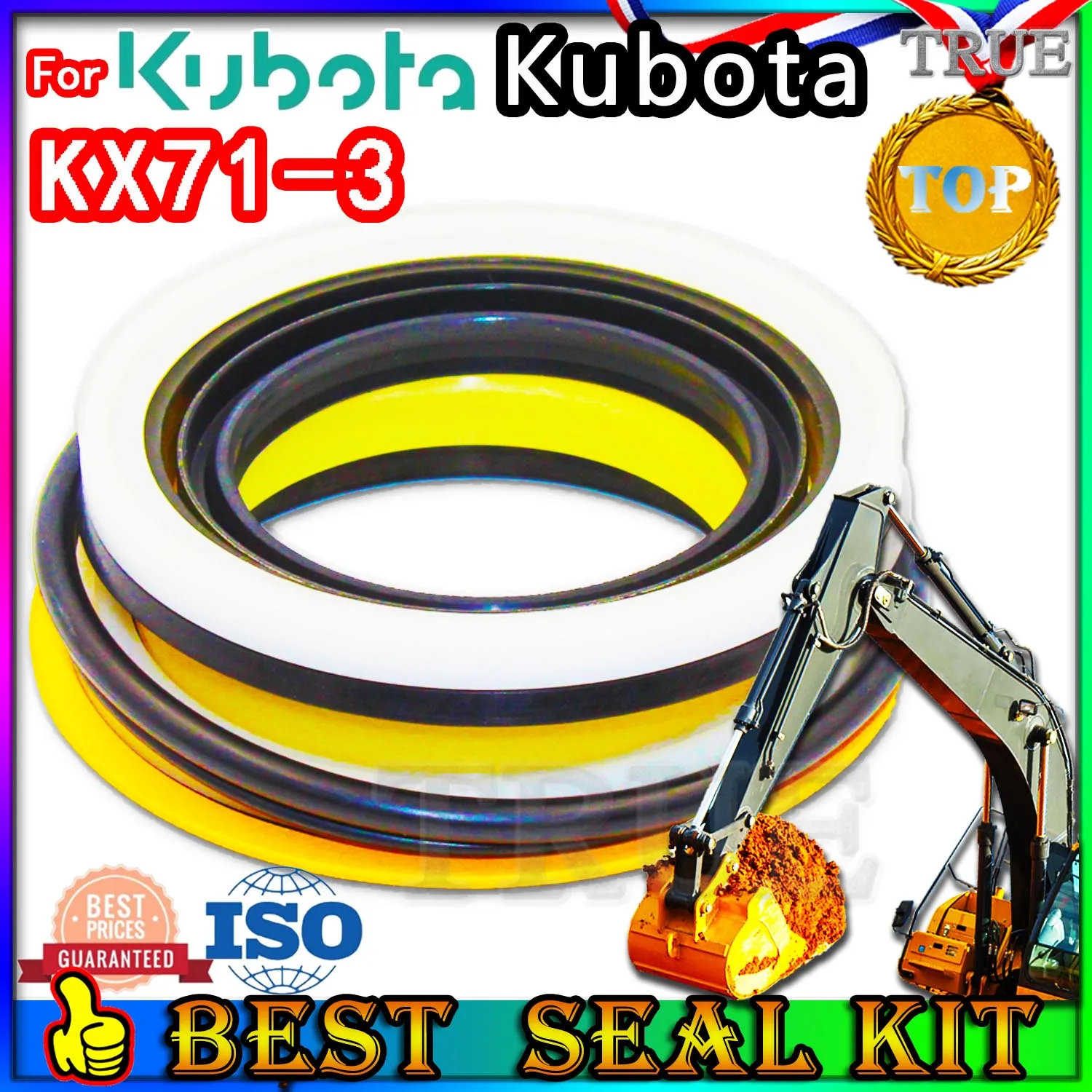 For Kubota KX71-3 Oil Seal Excavator Repair Kit Boom Bucket Arm Hydraulic Cylinder KX71 3 skf High Quality Motor Pump Swing nok