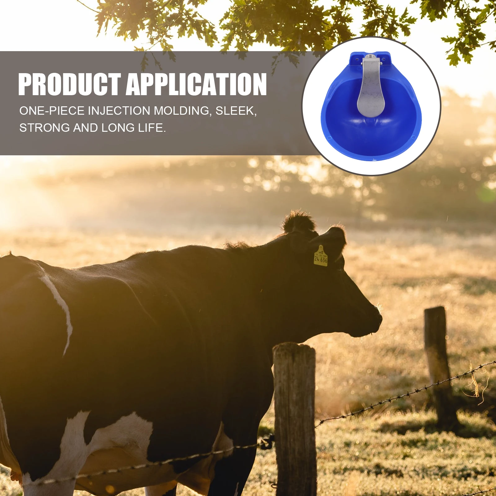 

1Pcs Automatic Cow Water Bowl Durable Plastic Livestock Drinking Fountain Stable Water Level Farm Use Livestock Drinking Bowl