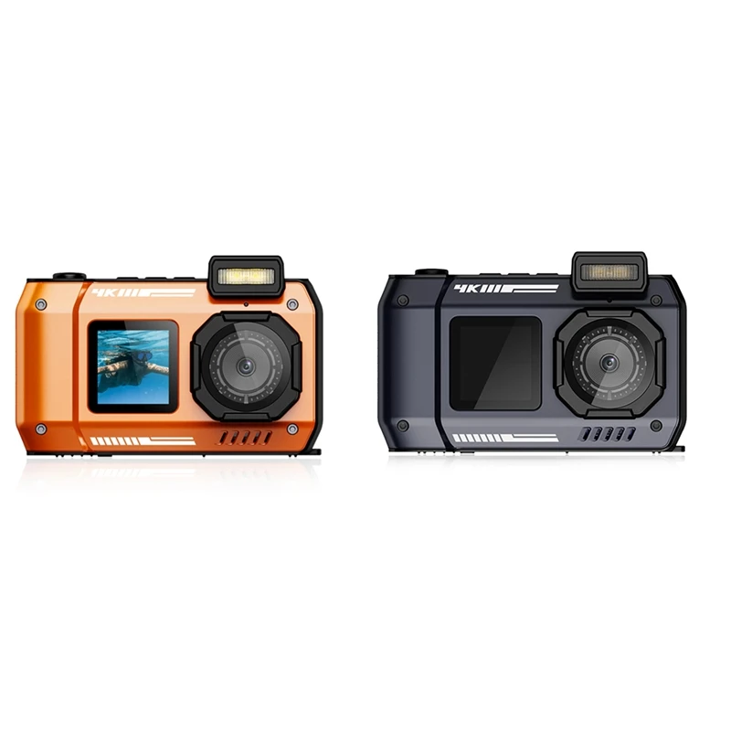 

Waterproof Camera D50 Dual Screen Selfie Outdoor Sports HD Diving Underwater IP68 10 Meters Waterproof For Swimming