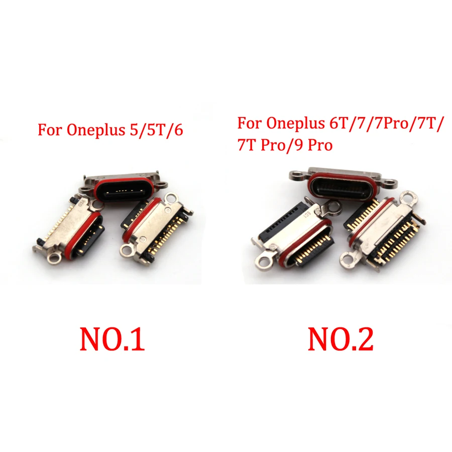 5PCS Type-C USB Dock Charging Port Connector For Oneplus5 6 7 5T 6T  7T 7Pro 7TPro 9Pro Charger Jack Socket Plug Repairment Part