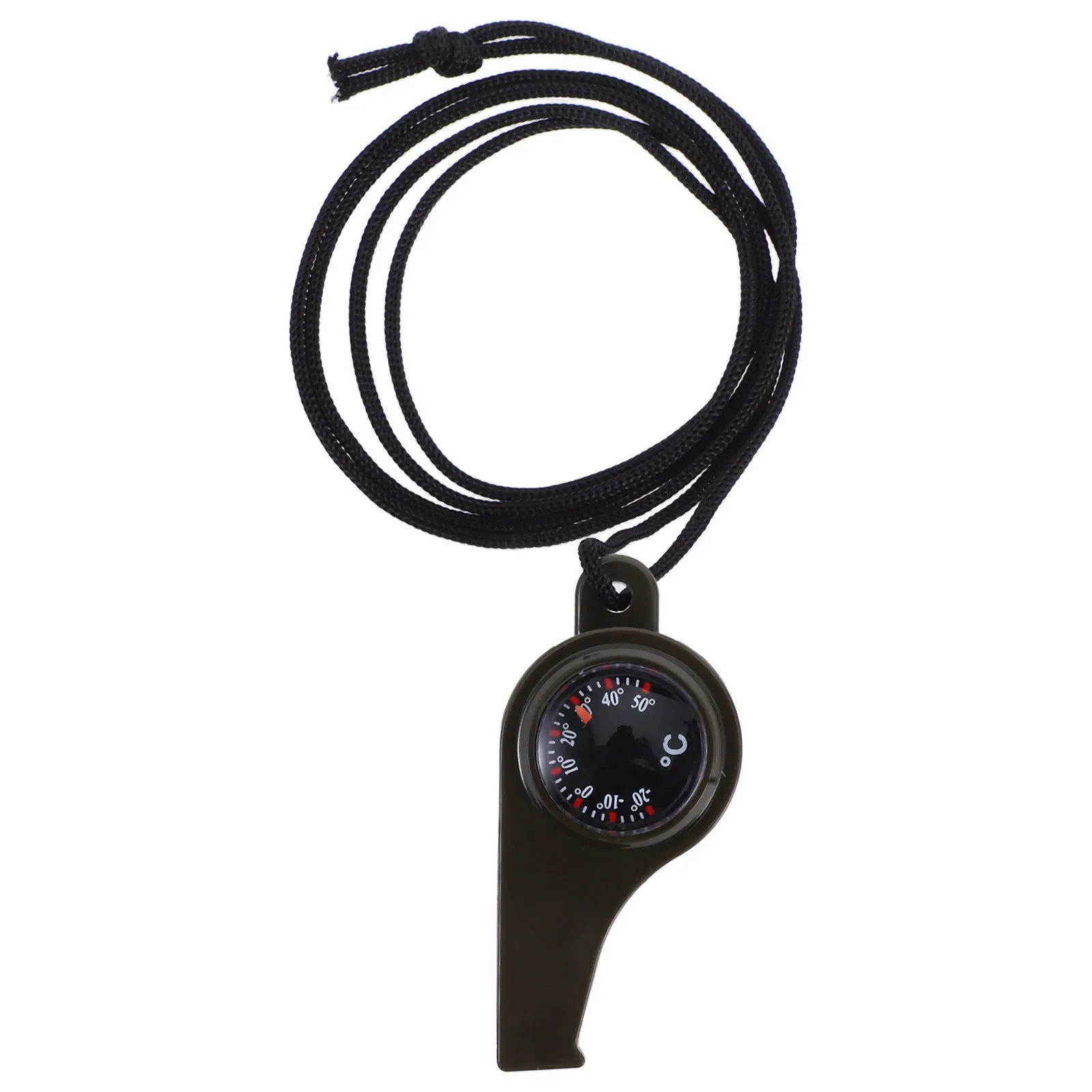 

Portable Survival Whistle Multi-Tool with Compass and Temperature Monitor Loud Safety Signal for Outdoor Adventure Hiking
