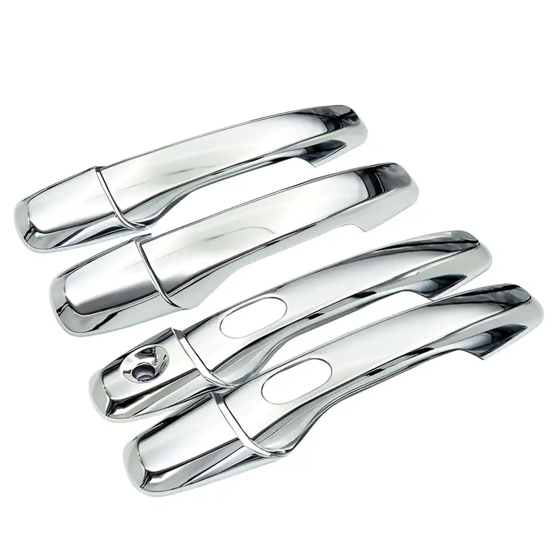 

8Pcs Silver Exterior Door Handle Covers Trims With 2 Smart Keyhole ABS Fit for Ford Explorer Edge 2011 2012 2013 2014 2015