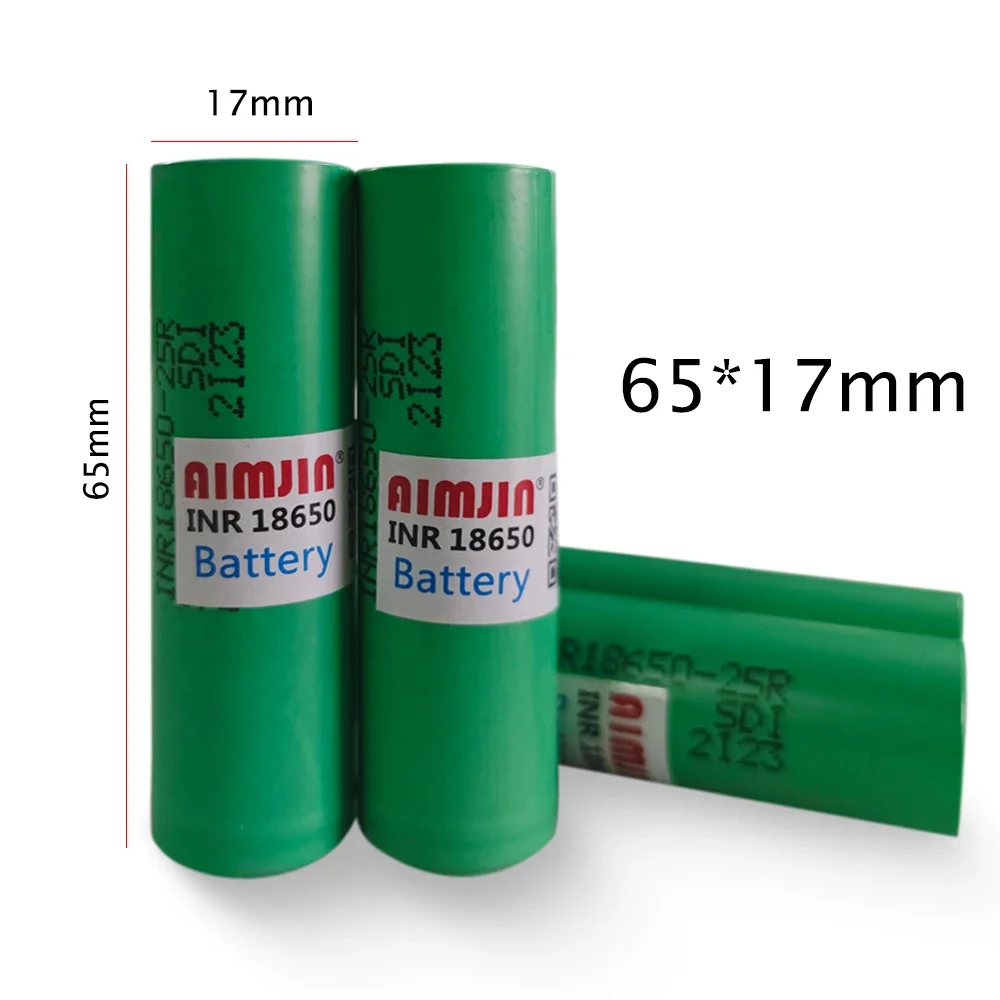 INR18650-25R 3.7V 2500mAh rechargeable lithium-ion battery For Remote Control Durable  Batteries