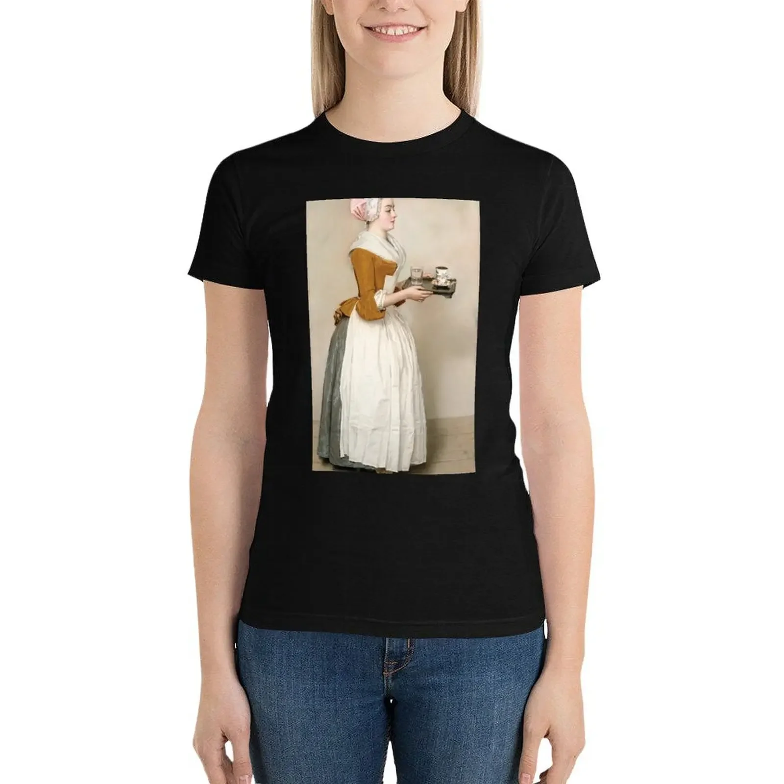 

Jean-Etienne Liotard - The Chocolate Girl T-Shirt Aesthetic clothing anime clothes Women's tops