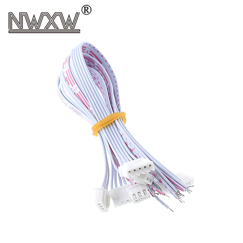 10pcs XH2.54 red and white cable in the same direction 20CM 2P/3P/4P/5P/6P/7P/8P/9P/10P/11P/12P single/double terminal cable