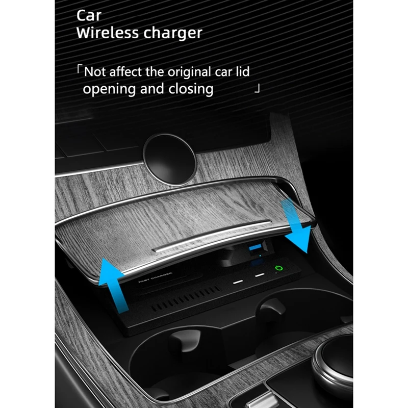 Car for Qi Wireless Charging Charger Mobile Phone Fast Charging Plate for Mercedes Benz W213 E-Class E200 E300 E260 2022