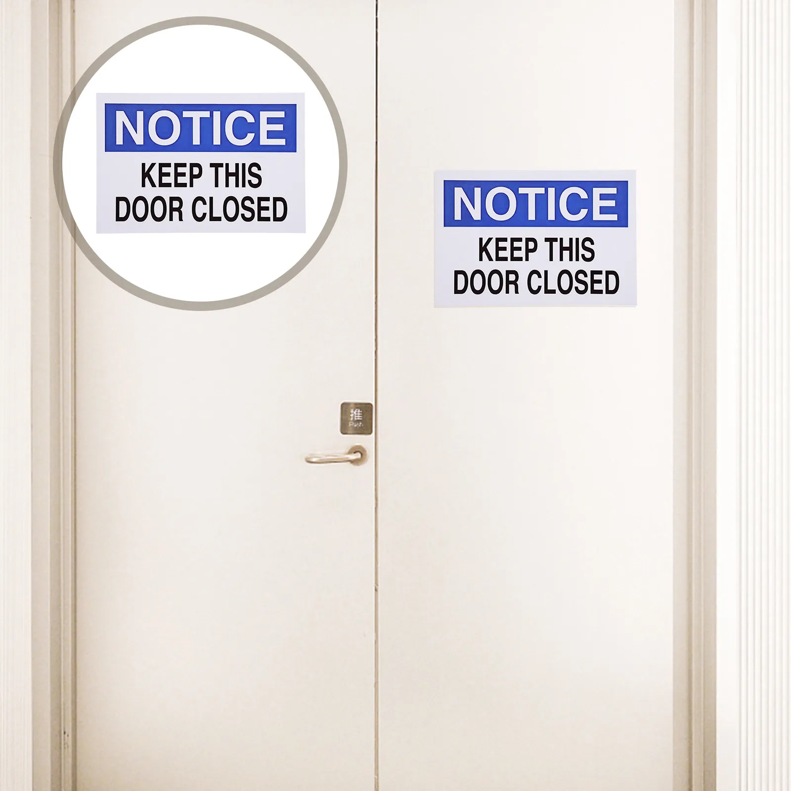 

Табличка-указатель «Дверь должна быть закрыта» из алюминия, предупреждающая о безопасности, для магазина, офиса, прилавка