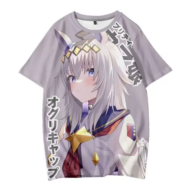 New Jockey Anime T-Shirt Top Y2k Top Men and Women Kawaii Graphic Digital Printing Oversized T Shirt Polyester Material Clothing