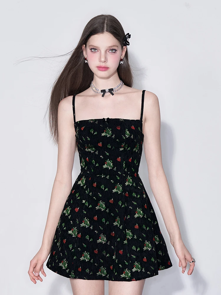 

AFTADAWN 5AFTADAWN Selected Tea Break Floral Embroidery Knot A-Line Halter Dress French Style Casual Spring Summer ...