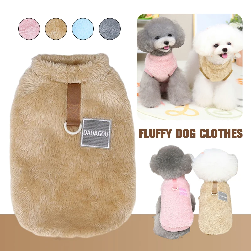 

Pet Clothes for Small Dogs Male Pet Dog Clothes Knitwear Dog Sweater Soft Thickening Warm Pup Dogs Shirt with A Rope Buckle