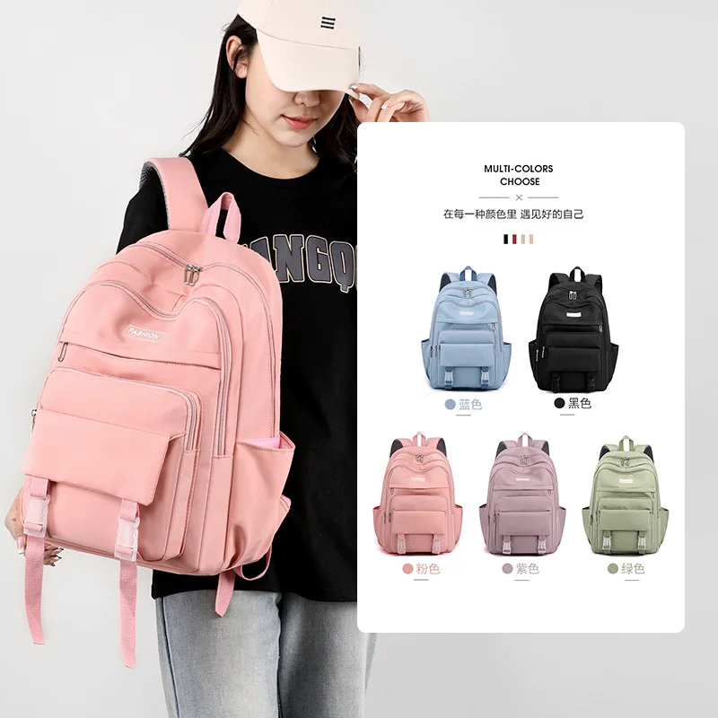 Primary and secondary school students' backpacks, large capacity leisure backpacks, fashionable travel computer backpacks