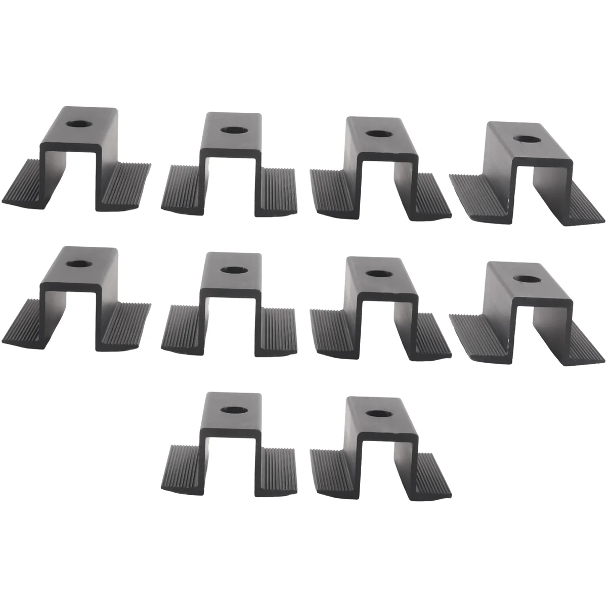 Новый 10 x центральный зажим для фотоэлектрических солнечных панелей, черный, зажим модуля для всех высот рамы, кронштейн для солнечных панелей для крыши солнечных панелей