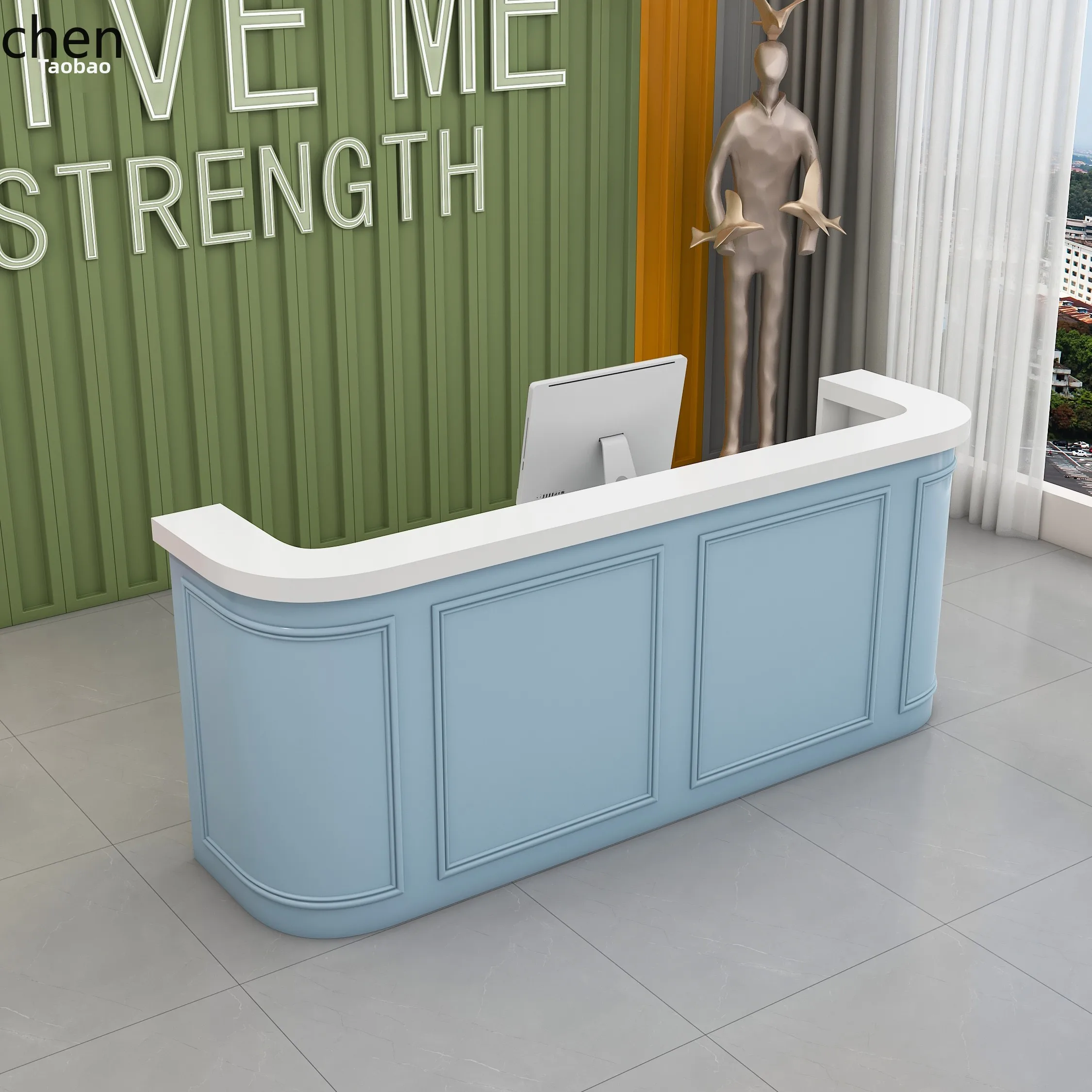 Reception checkout page Milk tea shop Double countertop counter