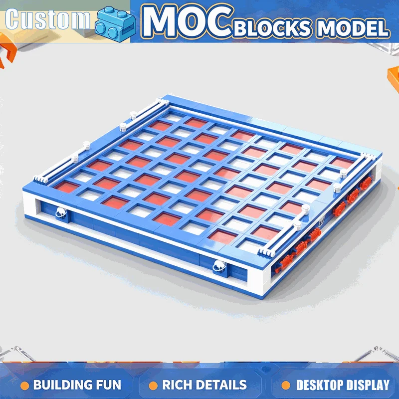 NEW 599 PCS MOC Ice Chess Board Game Model Custom Puzzle DIY Creative Assembly Building Blocks Educational Toy Gift Collection