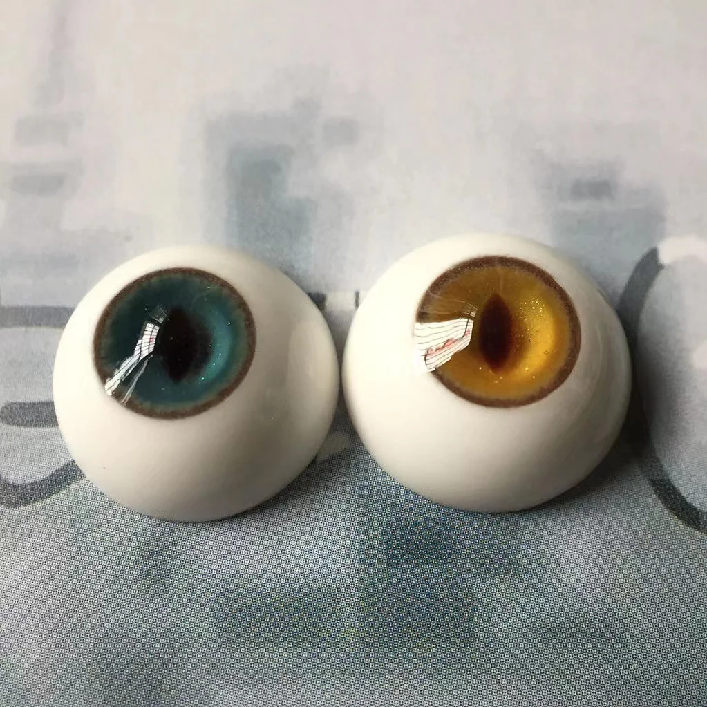 BJbjd baby eyeball luminous beast pupil resistant yellow predetermined eyes 1 pair