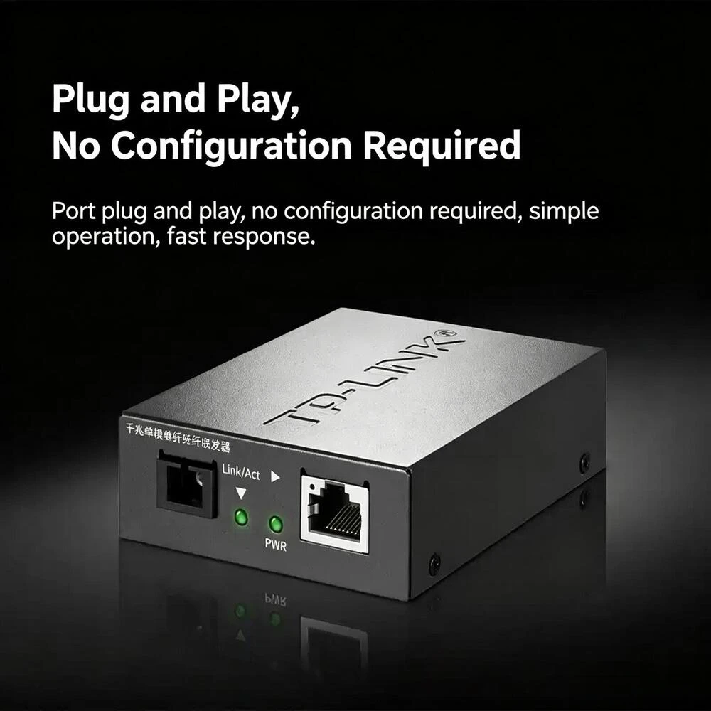 TP-Link TL-FC311A/B-3 Fiber Optic Transceiver Kit Gigabit  Optical Conversion Module Network Bidirectional 3/20 km 5V - 12V