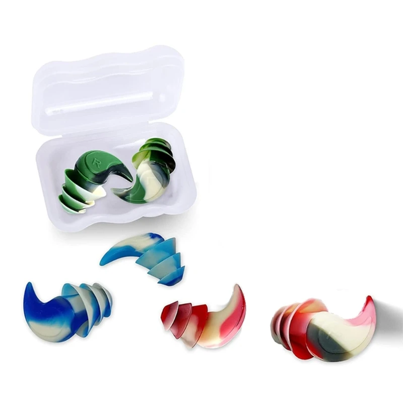 

2024 New Office Lunch-Break Sleep Noise Reduction Soundproof Earplugs Three-Layer Silicone Earplugs Waterproof Swimming Earplugs