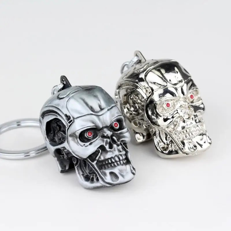 Movie Accessories Terminator Mask Skull Metal Stereoscopic Keychain Pendant