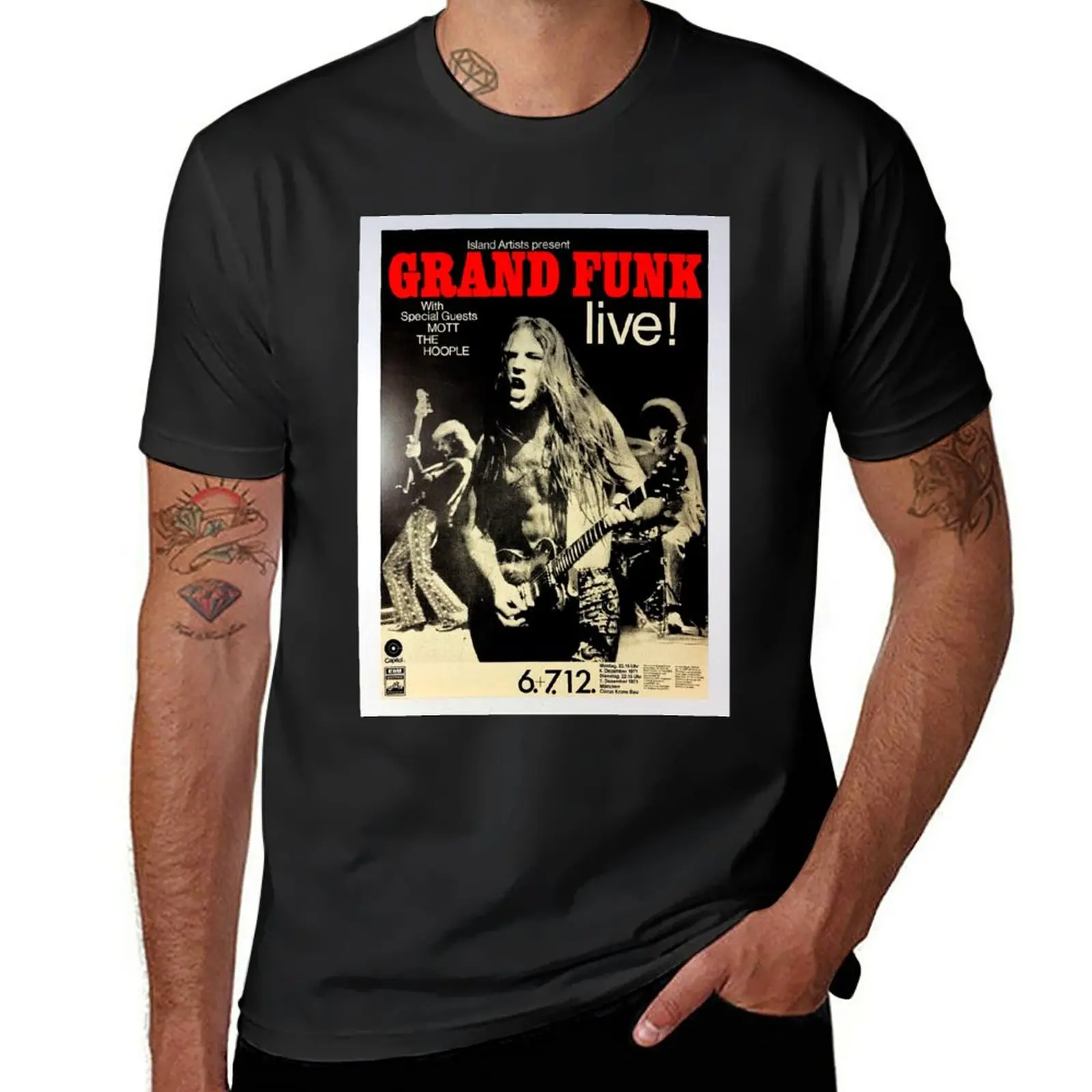 

Grand Funk - Concert Poster. T-Shirt customizeds for a boy plus sizes customs plain white t shirts men