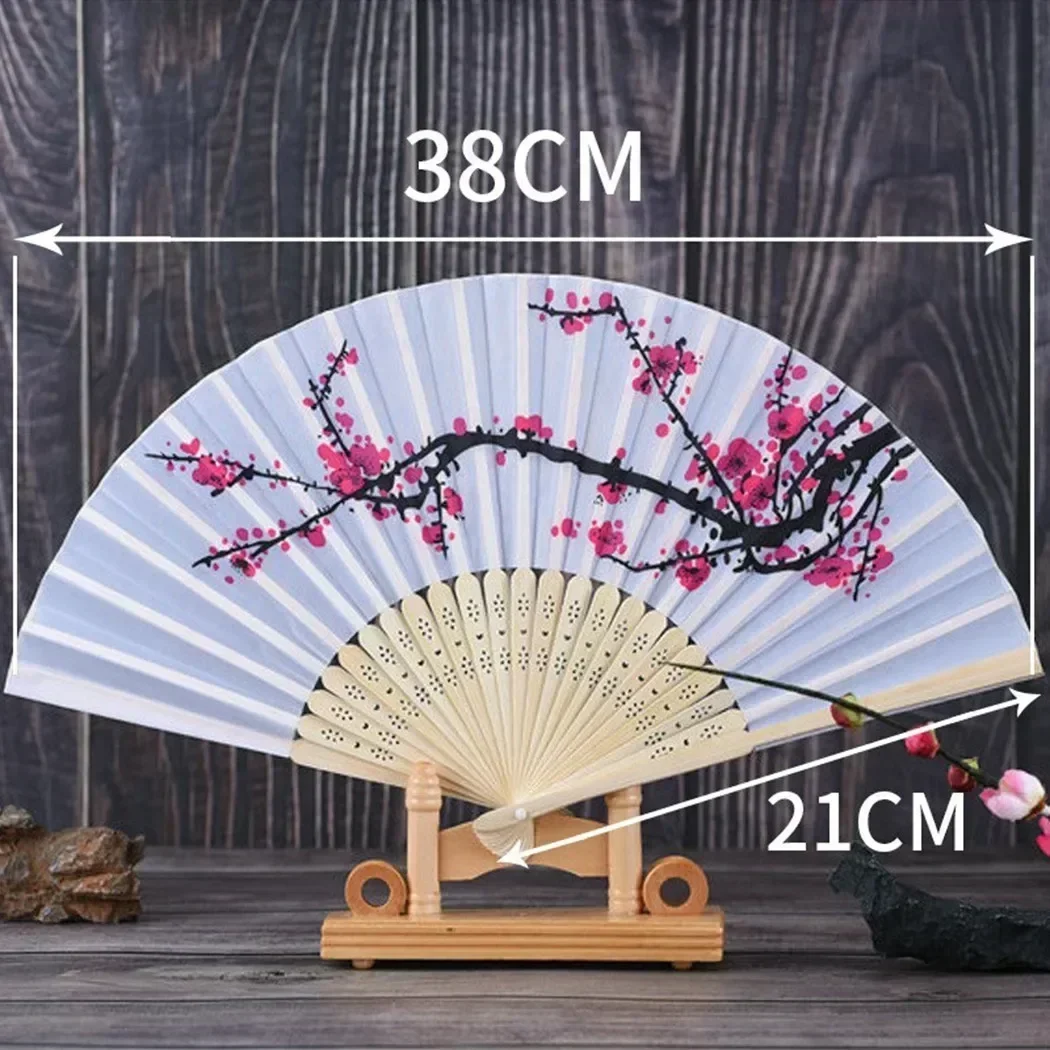 Cherry Blossom Fans Asian Wedding Favor Gift Party Reception Delicate Folding Japanese Style Fan Summer Decoration Bamboo 21cm