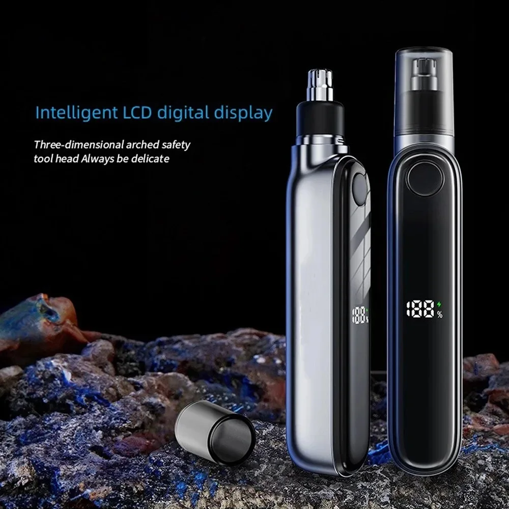 Mijia Electric Nose Hair Trimmer Intelligent LED Digital Display With Double-edged Blade Trimmer For Nose MJYB01