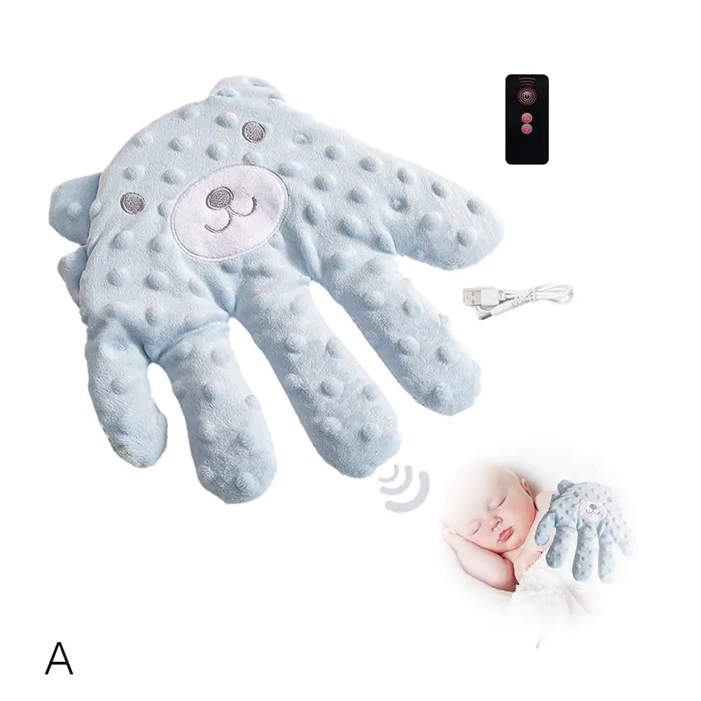 Sleep Soothing Palm Tool For Babies Anti-scare Soothing Pressure Cartoon Hand Glove Anti-Anxiety Electric Soothing Doll Glo M2F9