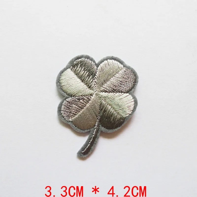 10Pcs Lucky Clover Embroidery Patches Sew Applique Iron On For Clothing Dress T-shirt Shoes DIY Crafts Repair Hole Sticker Cute