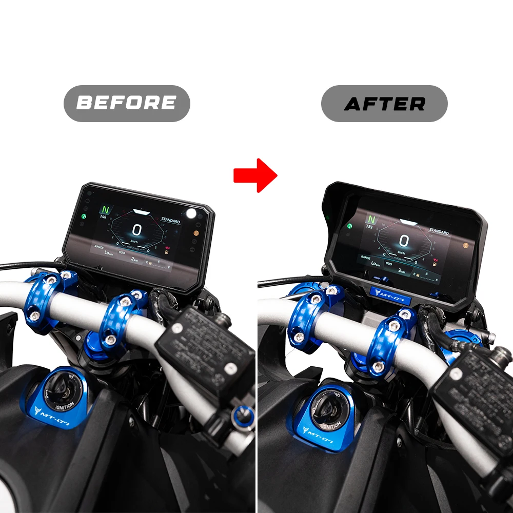Для Yamaha MT-07 MT07 2025 MT-09 MT09 2024 2025 MT 07 09 Аксессуары для мотоциклов Солнцезащитный козырек TFT Защитная пленка для экрана
