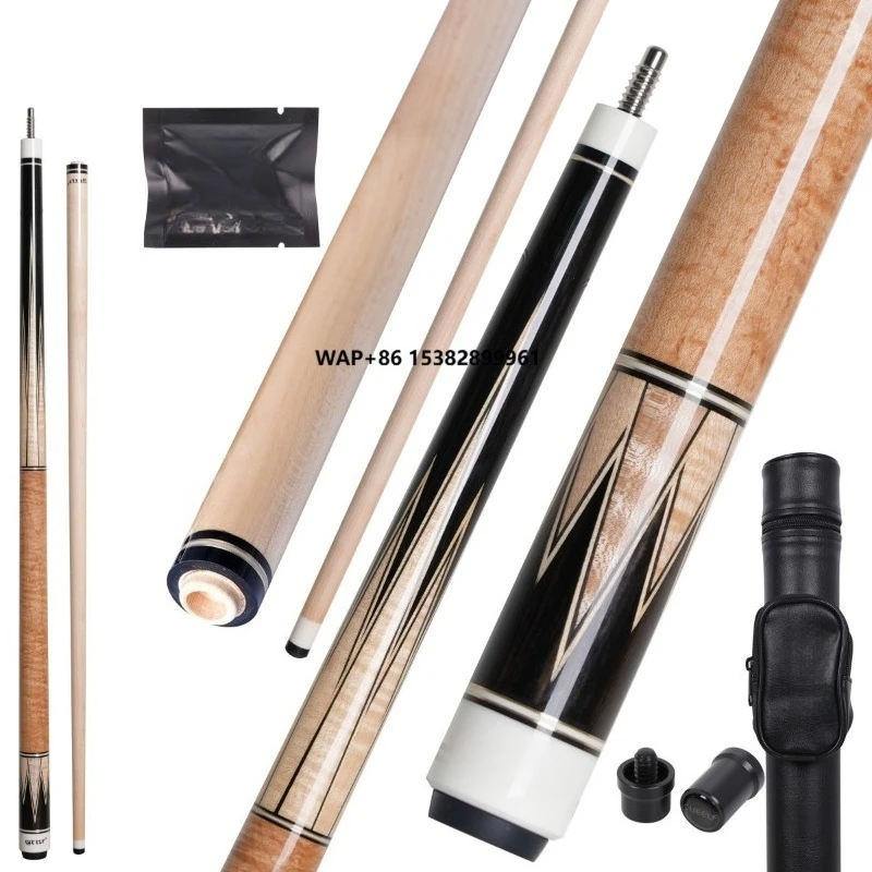 

Кий для карамболя Cueelf Solid Curly Wood Inlay, соединение 3/8*8, длина 142 см, наконечник 12 мм, древко из кленового дерева