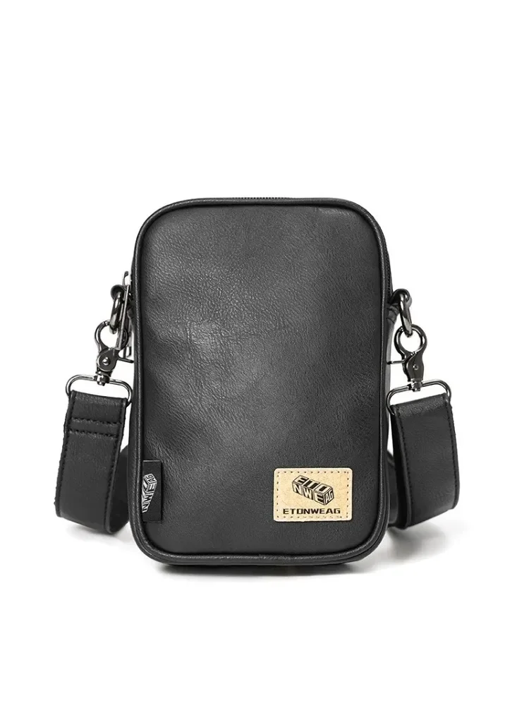 Męska torba na ramię, mała torba crossbody dla mężczyzn, skórzana modna torba listonoszka na telefon komórkowy, mini męska torebka, 2025 — zdjęcie 2
