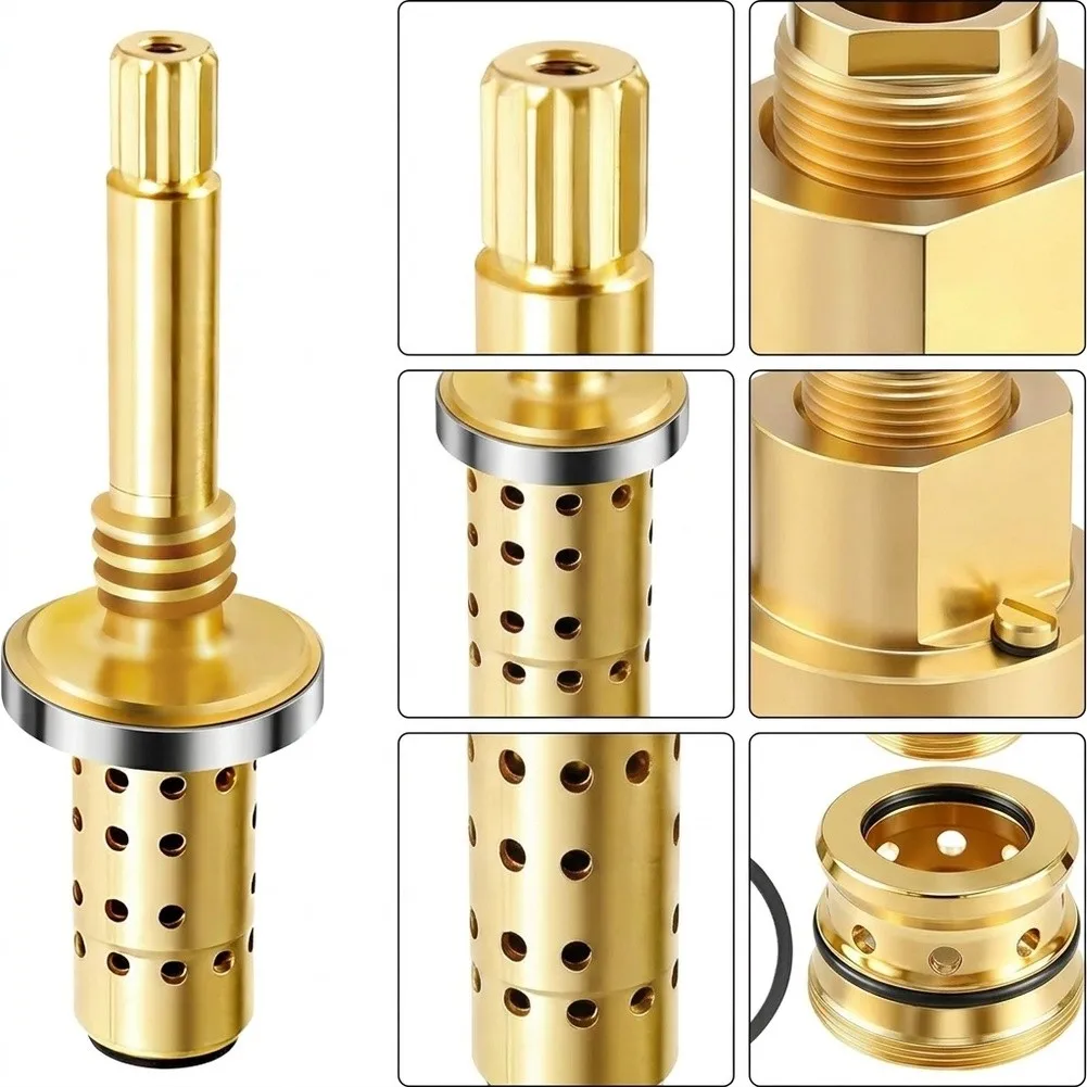 Brass Tub Shower Valve Rebuild for kit for Temptrol Compatibility Includes TA 10 Spindle TA 4 Hot Cold Seats for T 12A Cap and
