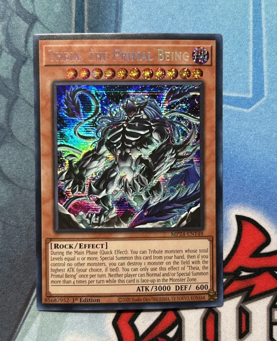 

Yugioh KONAMI Duel Monsters TCG MP24-EN148 Theia, the Primal Being Secret Rare English 1st Edition Collection Mint Card