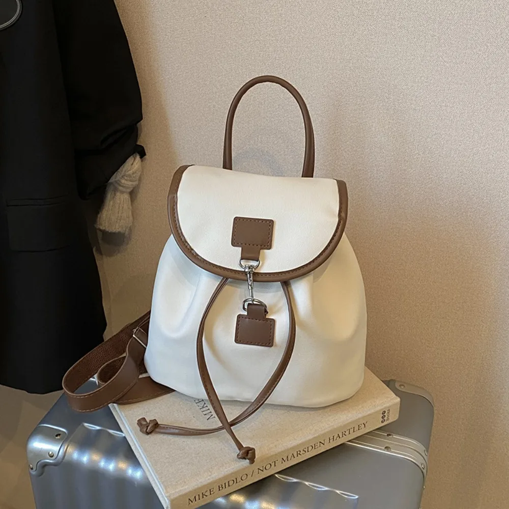 

New PU Leather Women's Backpack American Retro Soft PU Leather Backpack Versatile Design Leisure Backpack Women