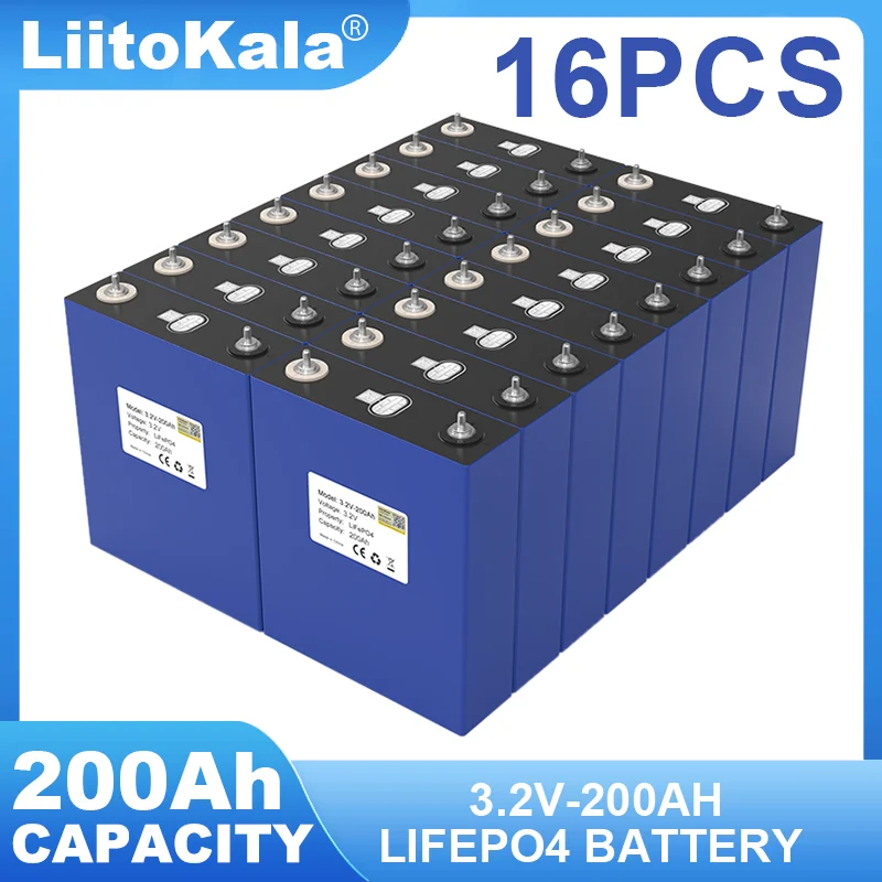 16x Original 3.2V 200Ah LiFePO4 Battery Lithium iron phosphate batteries For RV Campers Golf Cart Off-Road Solar Wind TAX FREE