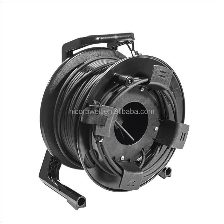 Fiber optic cable tactical reels patch cord reel 100m 200m 300m 400m handle industrial cable cord reels