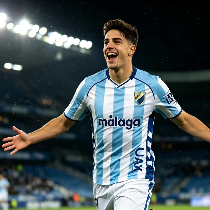 2026 Neuer Fußballanzug Malaga CF Familien-Partnerlook Sport- und Freizeit-Sommer-Trikot Schnelltrocknend Weich und Bequem