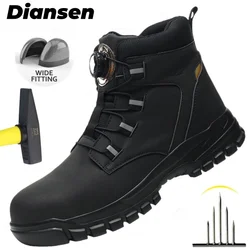 Rotary Buckle Protect Comfortable Work Sneakers Protective Shoes Safety Industrial Puncture-proof Anti-smash Steel Toe Shoes