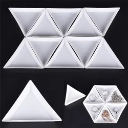 10pcs Environmental PP Triangle Plate For Jewelry Beads Organizer Containers For Beads Display Plastic Tray Packaging