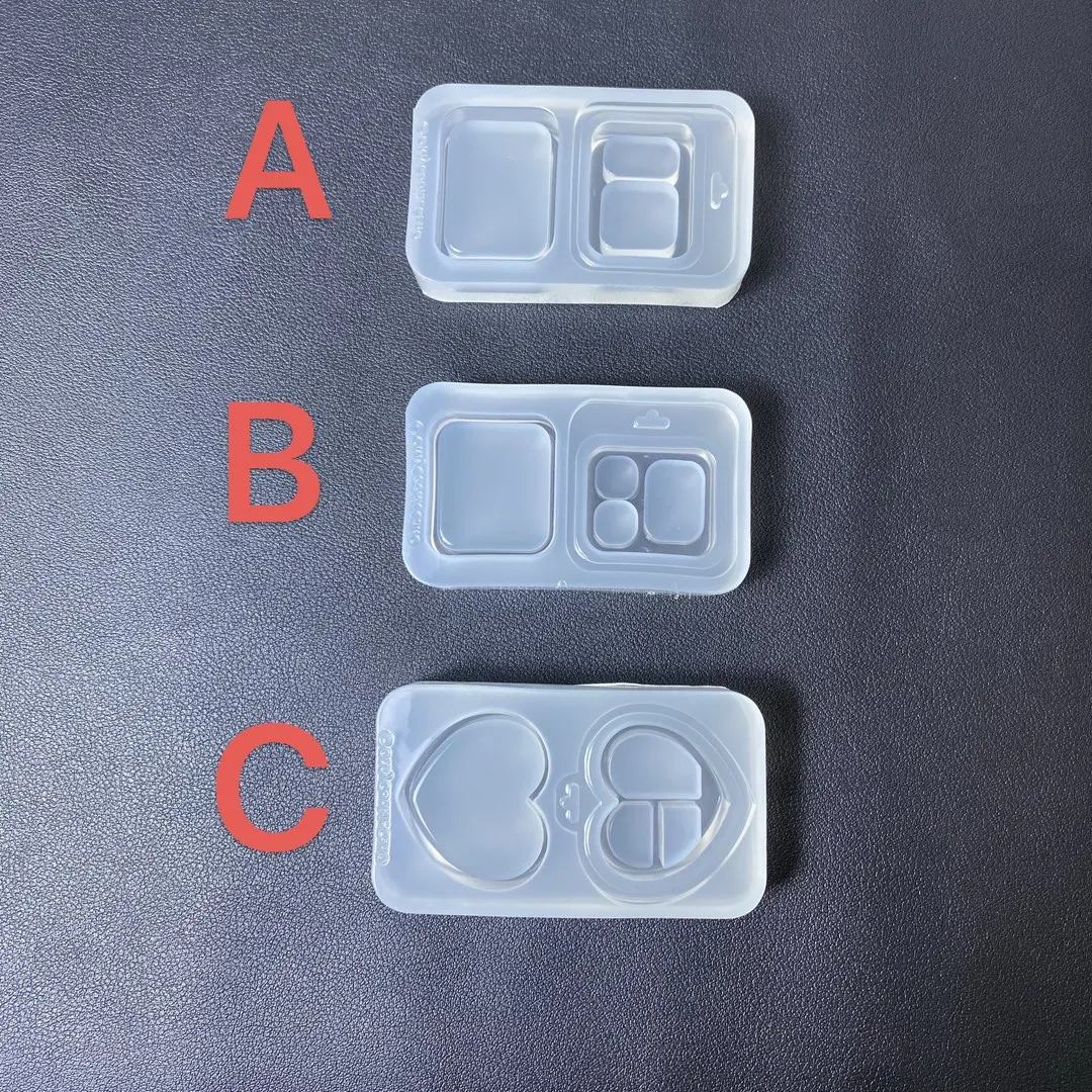 Mini box resin casting mold silicone mold accessories resin liquid mold resin keychain silicone mold resin mold