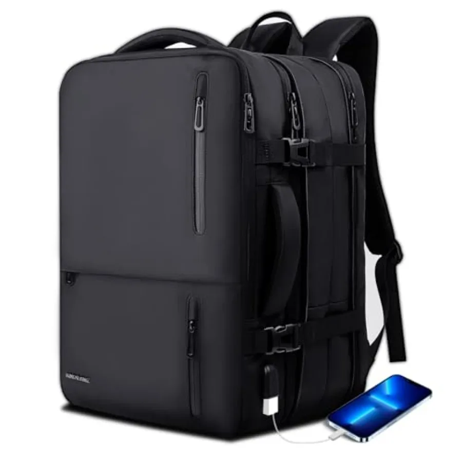 

TPAID Expandable Travel Backpack for Men Women, 25L to 32L Carry on Backpack Lightweight, Water Resistant Laptop Backpack for 1
